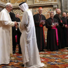 El Papa Francisco ayer, durante una audiencia con el Cuerpo Diplomático acreditado ante la Santa Sede.