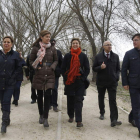 García Tejerina, ayer, con las autoridades locales y autonómicas en su visita a Zamora.