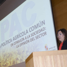 La consejera de Agricultura y Ganadería, Milagros Marcos, en el acto de ayer. NACHO GALLEGO