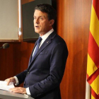 Manuel Valls, en rueda de prensa en el Ayuntamiento de Barcelona.