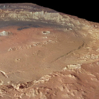 Cráteres en una de las zonas de Marte que estuvo ocupada por el agua. esa
