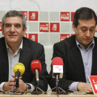 Julio Villarrubia y Miguel Ángel Fernández Cardo, en un momento de la rueda de prensa.