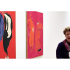 La viuda de Amable Arias, Maru Rizo, durante la presentación en San Sebastián de la exposición dedicada al artista.