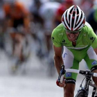 Dani Moreno se dispone a ganar su segunda etapa en la Vuelta 2013, en Valdepeñas de Jaén.