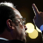 El presidente Francois Hollande durante el discurso sobre democracia y terrorismo pronunciado en París.