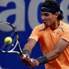 Nadal devuelve una bola en su partido ante Verdasco.