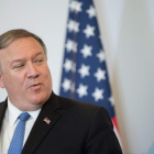 El secretario de Estado norteamericano, Mike Pompeo, ayer en Suiza. GOLAY