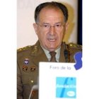 El general Félix Sanz, durante la conferencia que ofreció ayer en Madrid