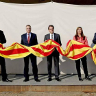 López (SI), Herrera (ICV), Navarro (PSC), Mas (CiU), Camacho (PPC), Junqueras (ERC) y Rivera.