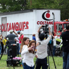 Llegada de los camiones con la ayuda humanitaria a la ciudad colombiana de Cúcuta. M. D. CASTAÑEDA