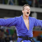 Dirk van Tichelt celebra el triunfo que le valió la medalla de bronce, el pasado lunes.