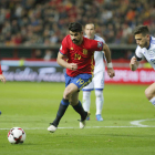 Diego Costa, durante el partido ante la selección de Israel en El Molinón. JOSÉ LUIS CEREIJIDO
