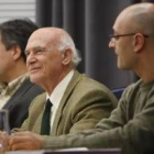 José Manuel Rodríguez Montañés, Carlos Rodríguez y José Luis Corral, ayer en la conferencia