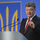 El presidente ucraniano, Petró Poroshenko, ayer.