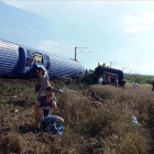 Imagen del tren accidentado en Turquía.