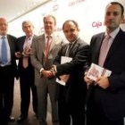 Escudero, Pedruelo, Lagartos, Peiret y Bernal durante la presentación