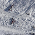Avalancha de 'nieve en la estación de esquí de Tignes, en los Alpes franceses.
