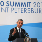 Obama comparece en rueda de prensa durante la cumbre anual del G-20.