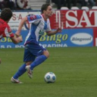 Dani Borreguero, en su último partido con la camiseta blanquiazul ante el Zamora CF.