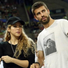 El futbolista Gerard Piqué junto a la cantante Shakira, durante un encuentro del Mundial de Baloncesto.