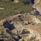 Vista de las reforestaciones realizadas junto al desierto natural de Tabernas (Almería). JOSÉ MANUEL VIDAL