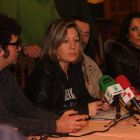 Palacios, Blanco, Fernández y García, en la rueda de prensa ofrecida ayer en Cacabelos.