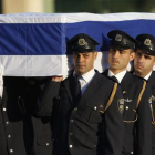 Los restos de Shimon Peres llegan al Parlamento de Israel.