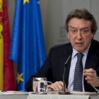 De Santiago-Juárez, ayer en la rueda de prensa.