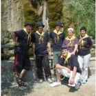 Los miembros de la asociación de Huergas, organizadores de los festejos