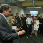 Imagen de la inauguración de la nueva sede del Colegio de los Procuradores que se celebró ayer