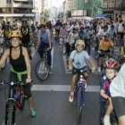 Los niños fueron los protagonistas indiscutibles durante la marcha ciclista de ayer en Ponferrada