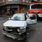 El estado en el que quedó el coche tras el accidente.