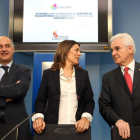 Miguel Ángel García, Milagros Marcos y Miguel Varela, ayer en Valladolid.