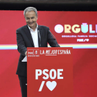 Zapatero en Madrid, durante el mitin del PSOE para las elecciones generales del 23-J. PRENSA PSOE