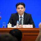 Yang Guang, portavoz de la Oficina de Asuntos de Hong Kong y Macao, durante la rueda de prensa.