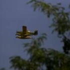 Uno de los aviones que participó en la extinción del incendio en la base aérea de Ferral