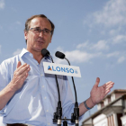 El presidente del PP vasco, Alfonso Alonso, durante su intervención el sábado en un acto político, en Vitoria.