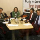 Joaquín Otero, Domingo Fuertes, la moderadora Nuria González, Ángel Villalba y Javier García-Prieto
