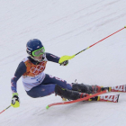 Shiffrin se llevó la victoria en la prueba de slalon femenino.