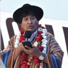 Evo Morales en un acto políticop en Cochabamba.