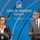 Martínez y el portavoz andaluz, Miguel Ángel Vázquez.