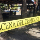 La zona acordonada donde fueron violadas las turistas españolas, en Acapulco.