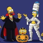 La famosa familia Simpson disfrazada para Halloween.
