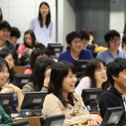 Estudiantes en un aula de la Univesidad de Juntendo, en Tokio.