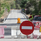 La imagen tomada ayer muestra la zona de obras y del corte de tráfico. L. DE LA MATA