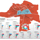 Color político en los distritos del municipio