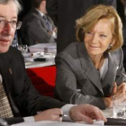 El primer ministro de Luxemburgo, Jean-Claude Juncker, Salgado y Trichet