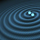 Recreación de la Nasa de las ondas gravitacionales formada por dos neutrones binarios. DL