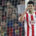 Sergio Agüero, durante su etapa en el Atlético de Madrid