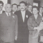 Tomás Salvador con sus padres grajaleños